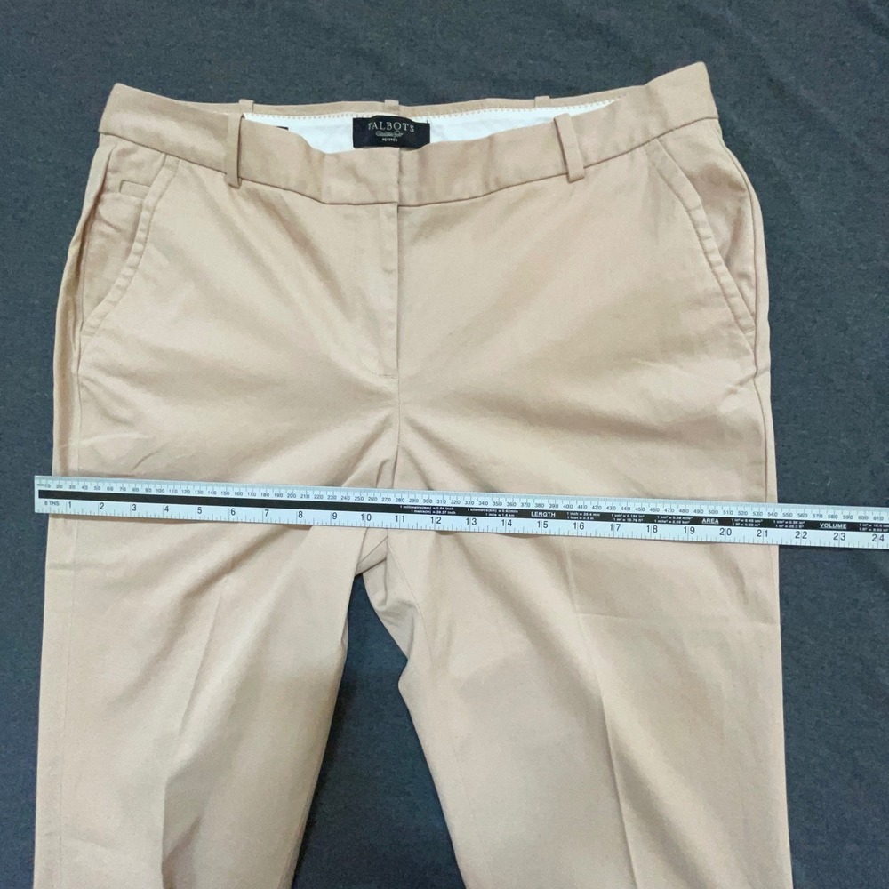 Talbots Petites Signature Pants Women 12P Beige Cropped Stretch NWT - Picture 14 of 16